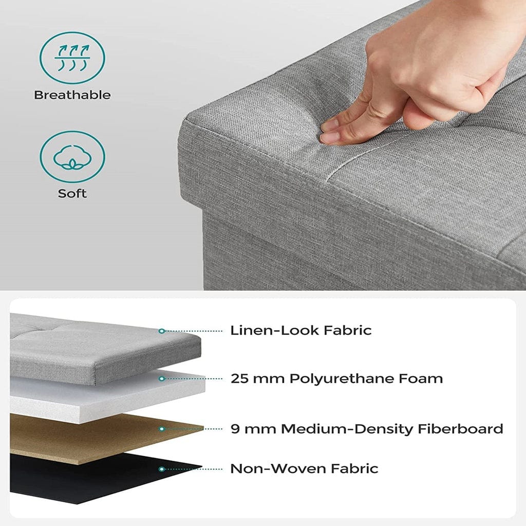 110cm Folding Ottoman Bench Footrest