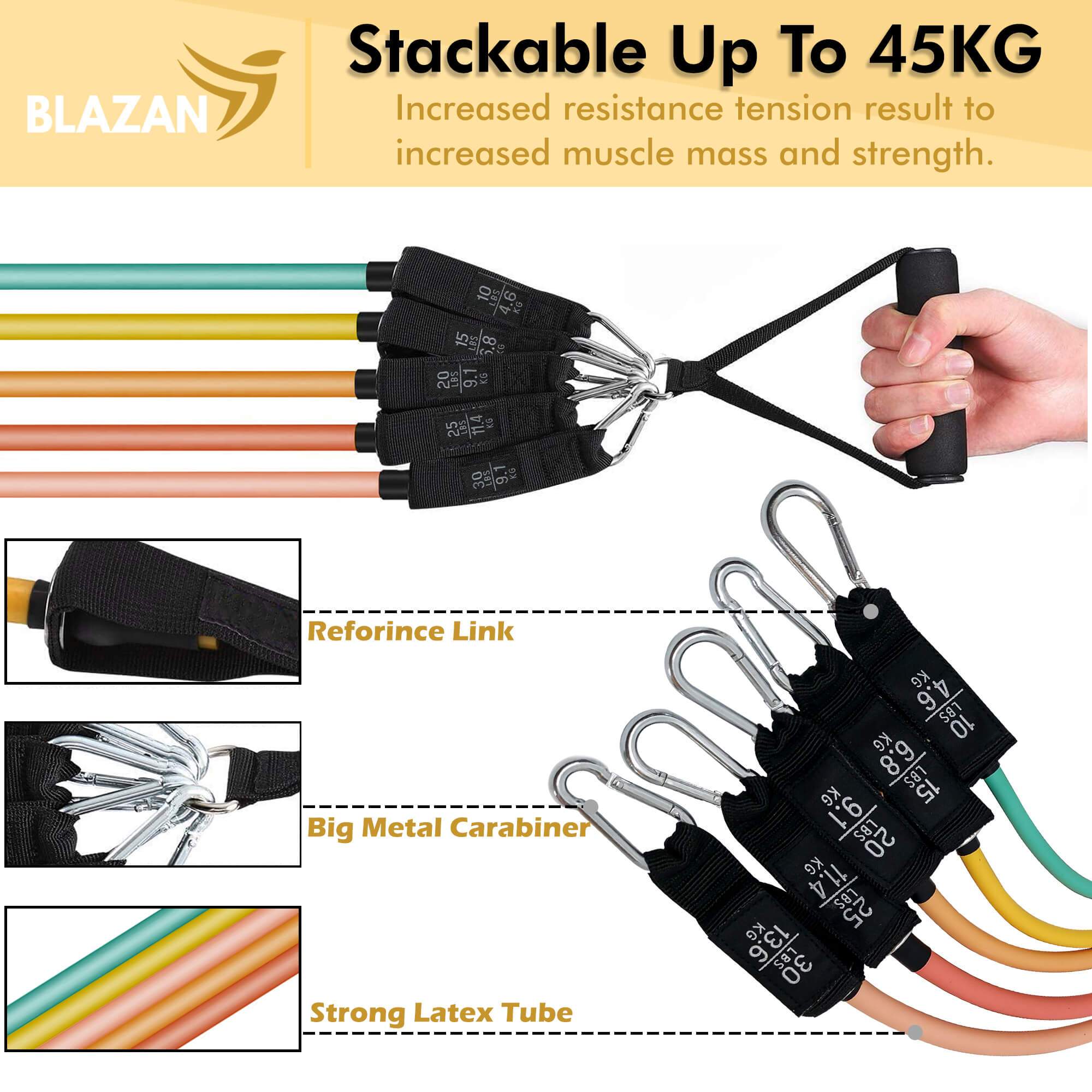 sports & outdoors 11pcs Resistance Bands Set