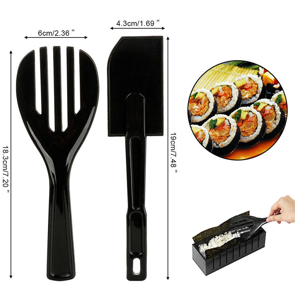 11PCS Sushi Maker Kit Rice Roll Mold Kitchen Gadgets DIY Chef Mould Roller Tool