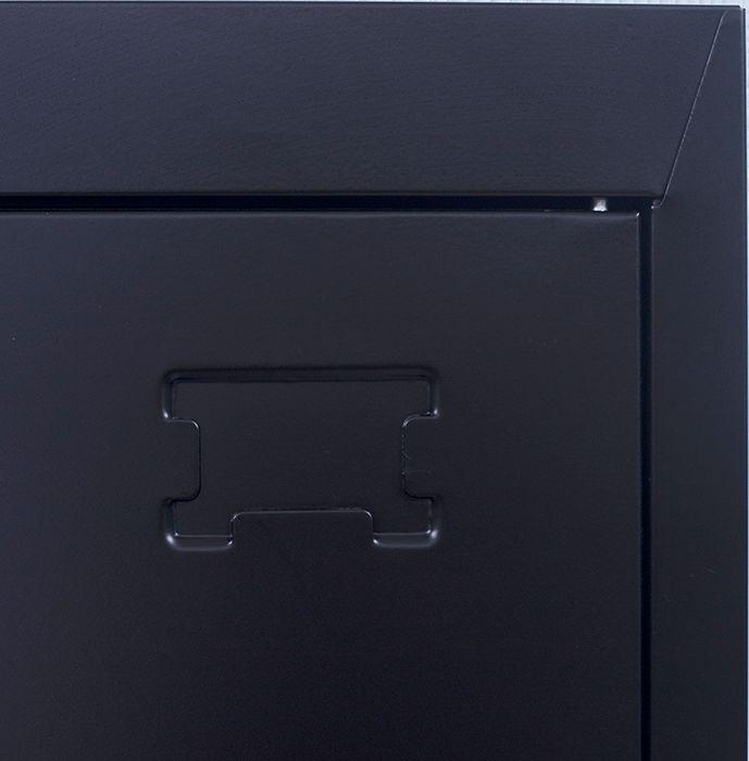 Storage 12 Door Locker for Office Gym - Black