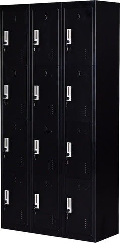 Office 12 Door Locker - Office/Gym - Black