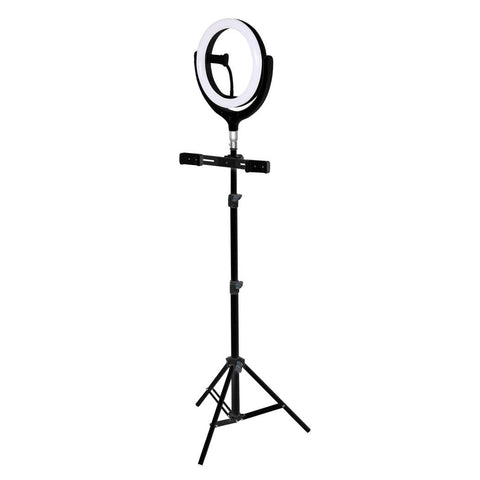 12'' Led Ring Light With Tripod Stand Phone Holder Black