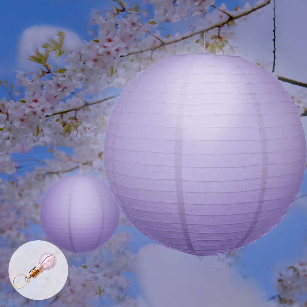 Lighting 12" Paper Lanterns for Wedding Party Purple