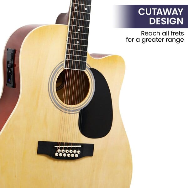 12-String Acoustic Guitar with EQ - Black/Natural/Sunburst