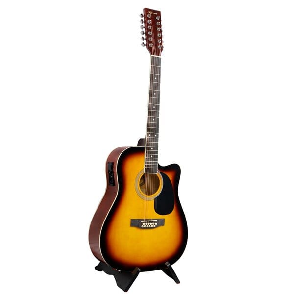 12-String Acoustic Guitar with EQ - Black/Natural/Sunburst