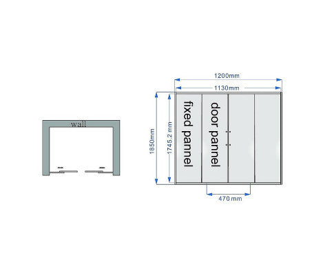 1200mm Sliding Door Safety Glass Shower Screen By Della Francesca