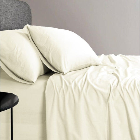 1200TC Organic Cotton King Sheet Sets Cream