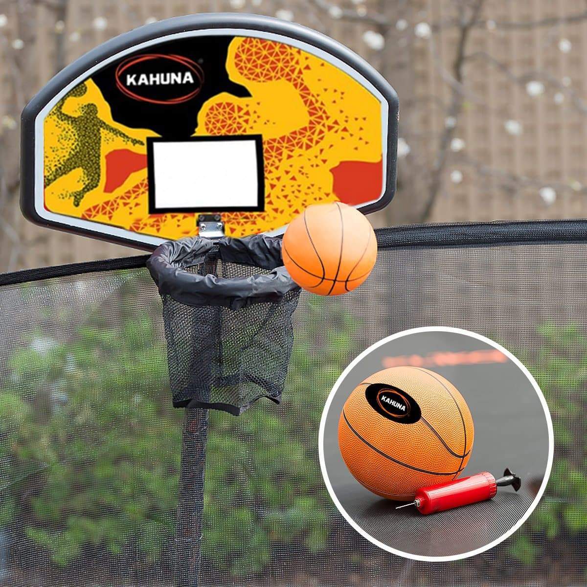 Kahuna 12ft Springless Trampoline with Basketball Set