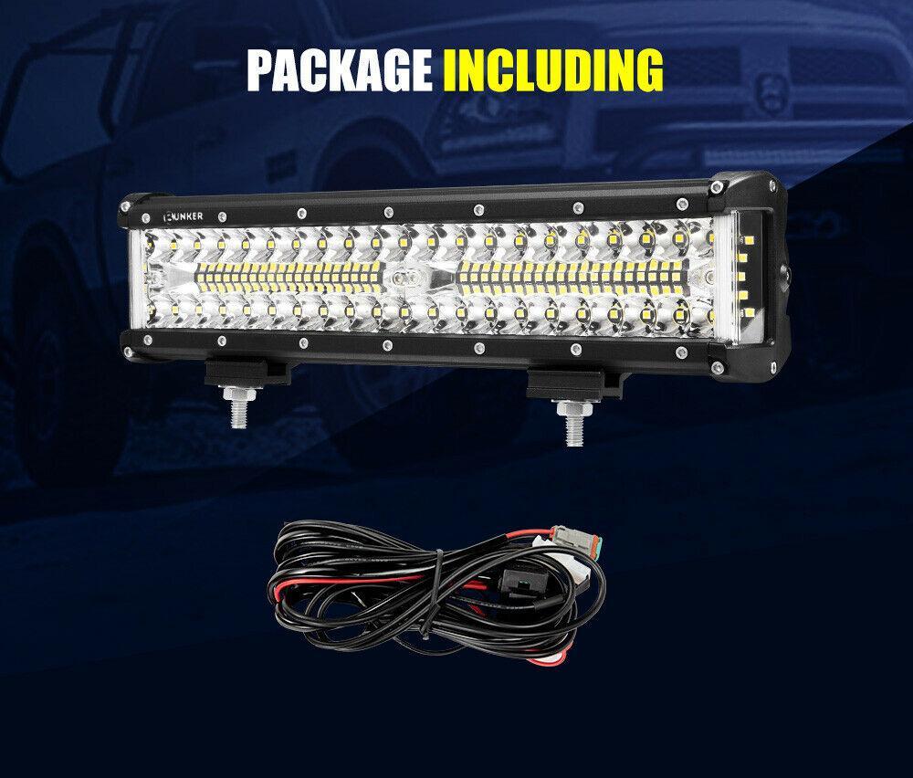 12inch CREE LED Light Bar Side Shooter Combo Beam Work Driving OffRoad 4WD