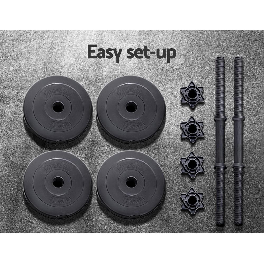 Fitness Accessories 12KG Dumbbells Dumbbell Set Weight Plates Home Gym Fitness Exercise