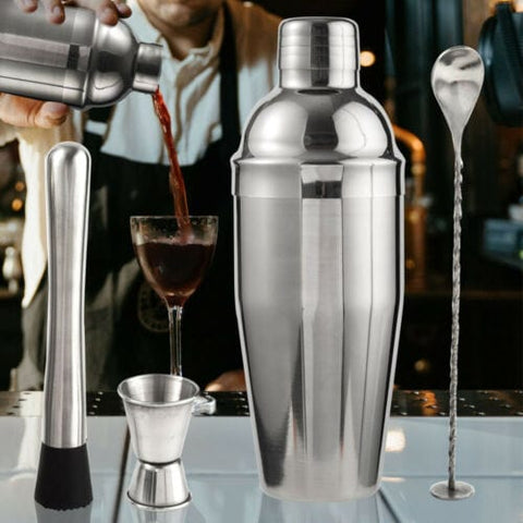 12Pcs Cocktail Shaker Set Mixer Martini Spirits Bar Strainer Bartender Kit 750Ml