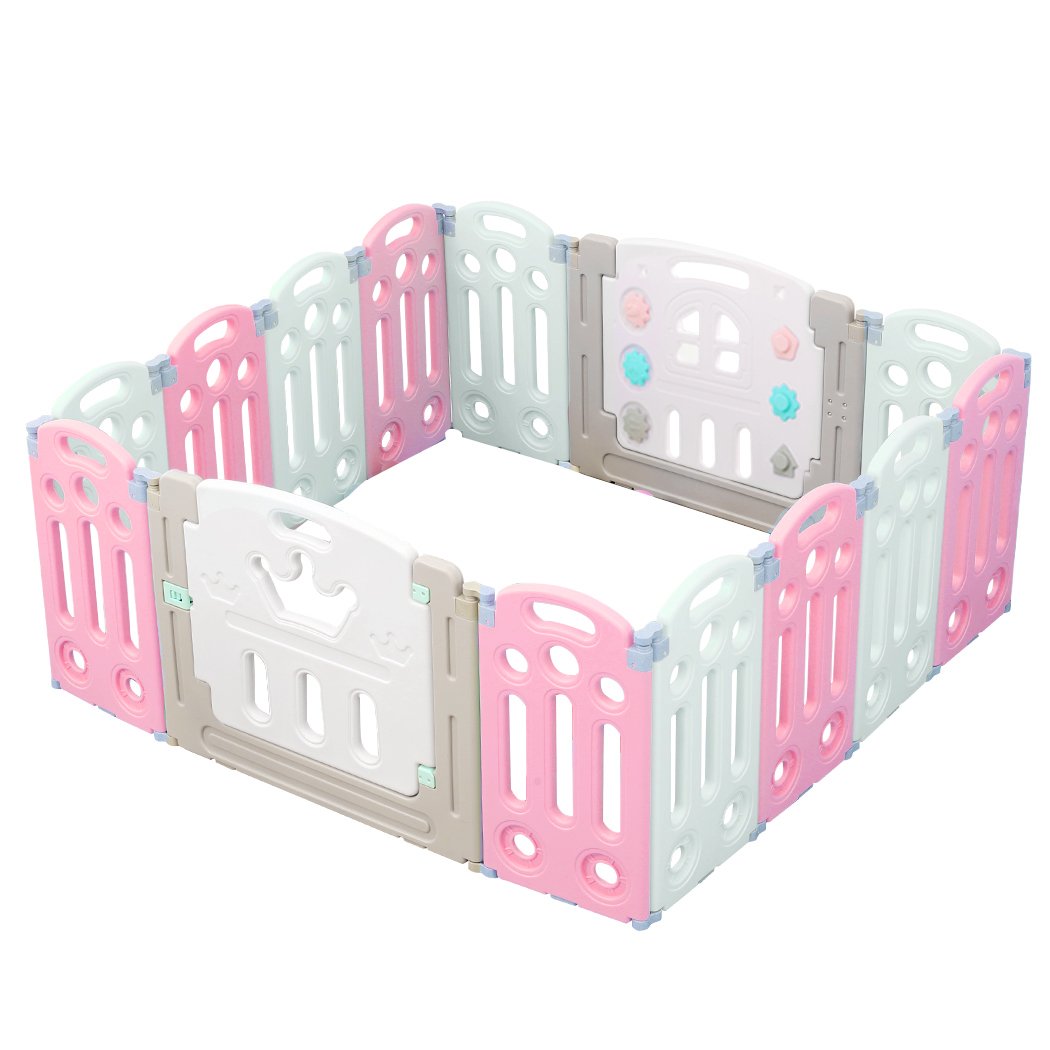 Baby Security Gate 14 Panels Kids Safety Gates Playpen