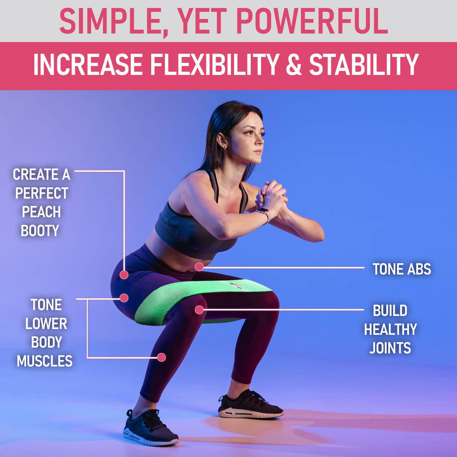 sports & outdoors 15 Pcs Resistance Tube Booty Bands Set Pink Blue