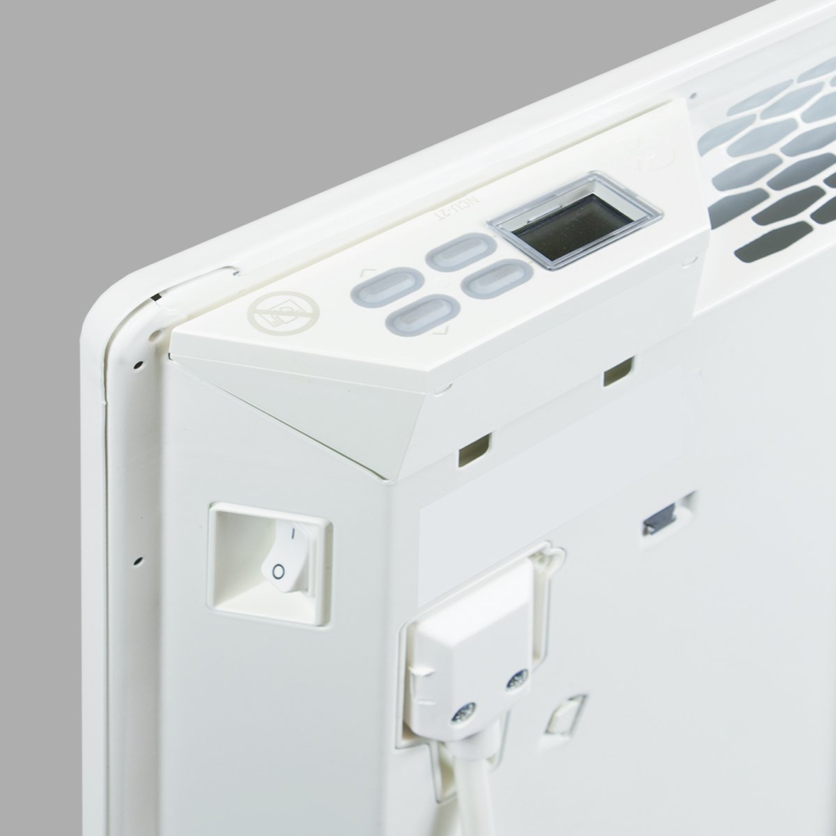 electronics 1500w electric panel heater with thermostat & castors
