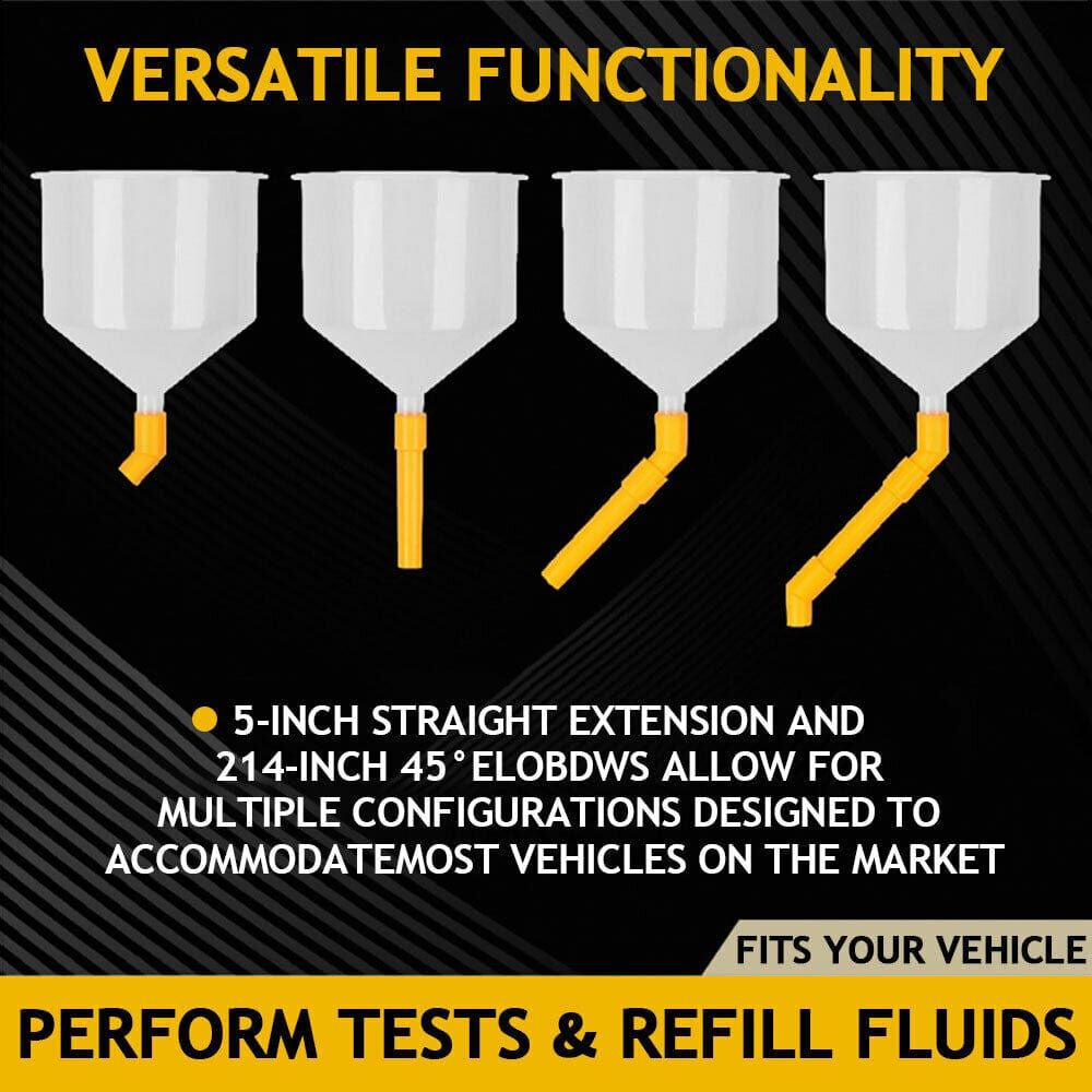 15Pcs Car Radiator Coolant Refill Funnel Kit Spill Proof Cooling System Tool