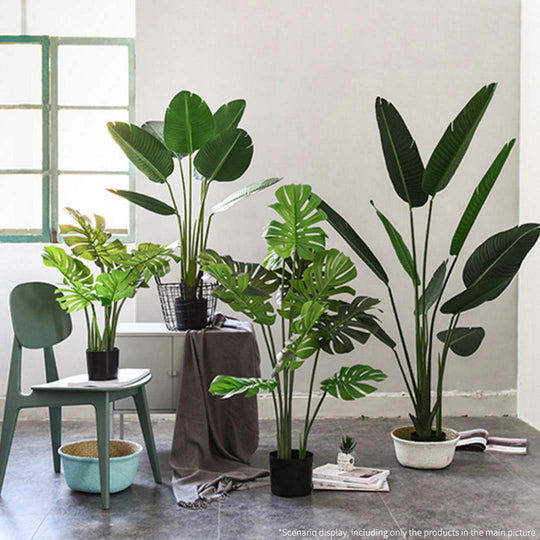 Artificial Plants 160cm Artificial Green Indoor Traveler Banana Fake Decoration Tree Flower Pot Plant
