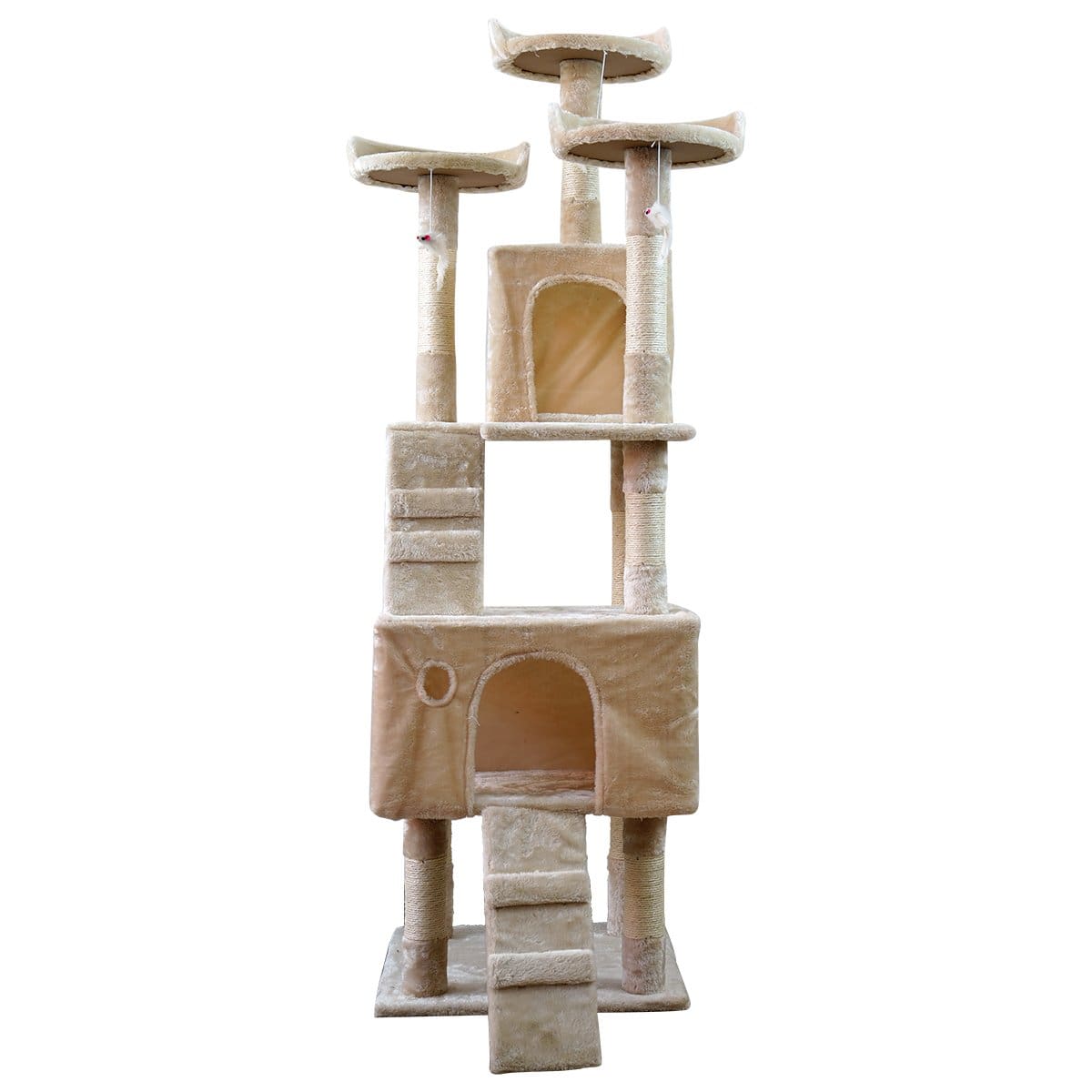 170Cm Cat Tree Scratching Post - Beige