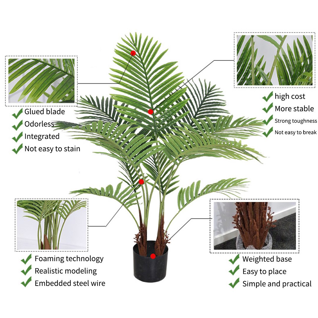Artificial Plants 180cm Artificial Swallowtail Sunflower Fake Decoration Tree Flower Pot Plant