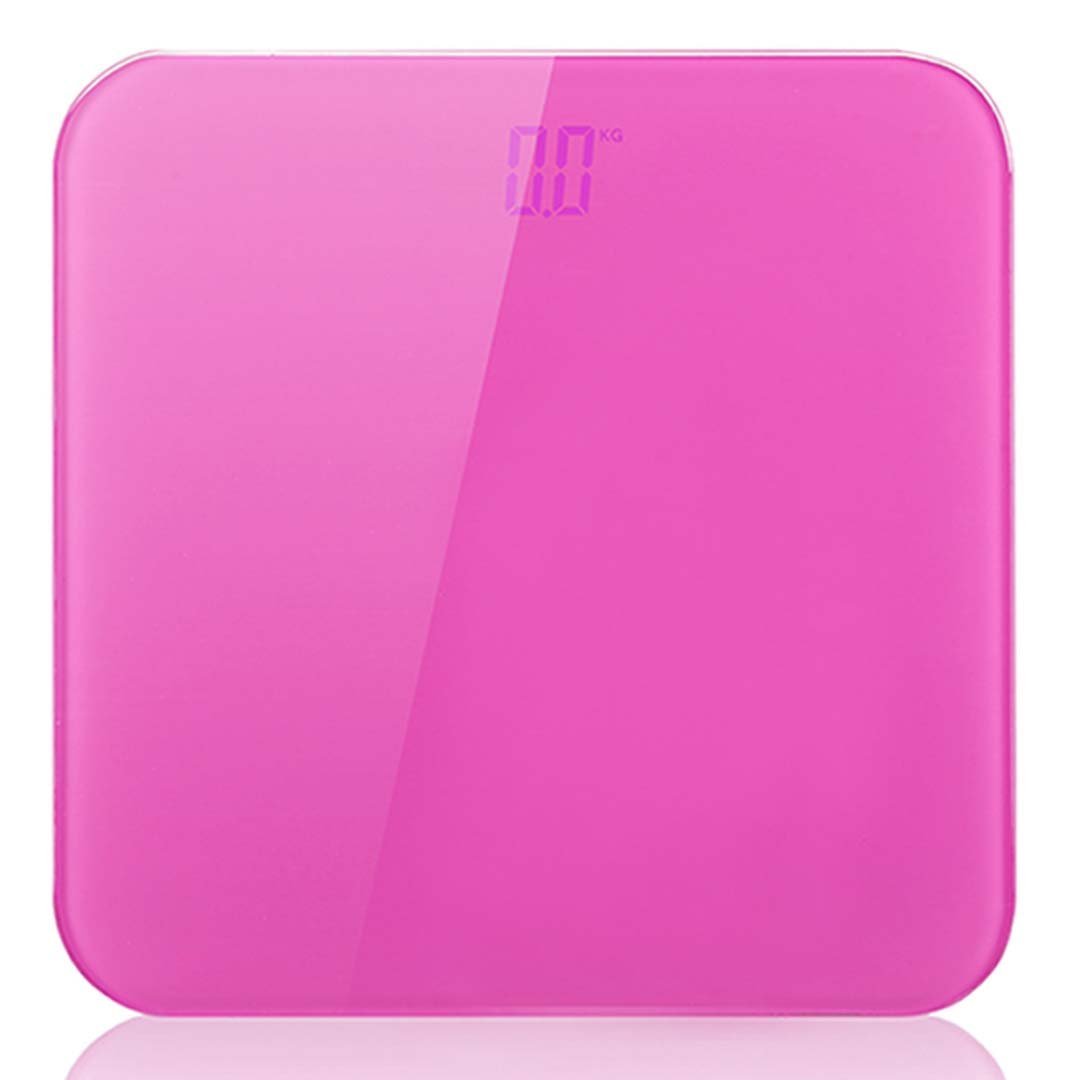 bathroom scales 180kg Digital Fitness Weight Bathroom Gym Body Glass LCD Electronic Scales Pink