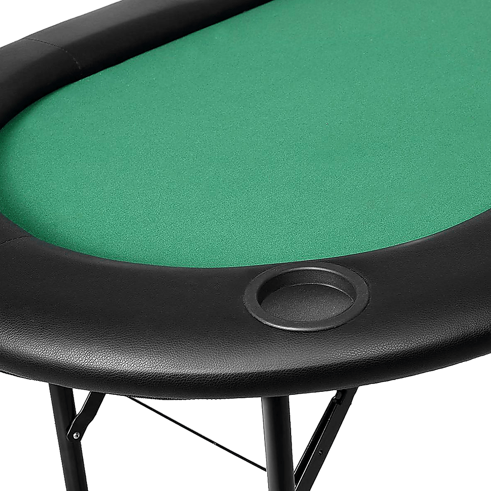 185cm 8 Player Folding Poker Blackjack Table with Cup Holder