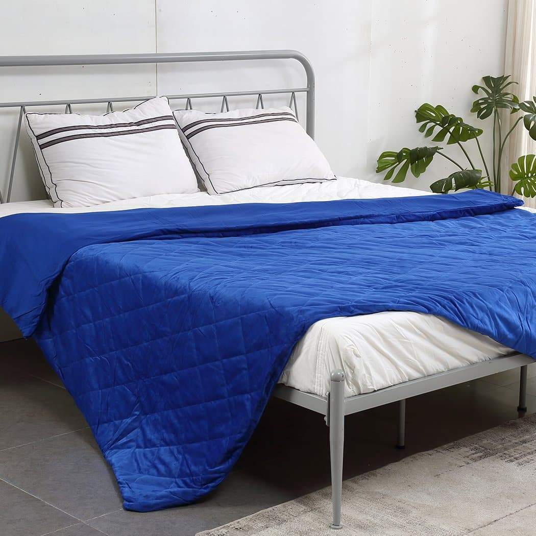 bedding 198x122cm Anti Anxiety Weighted Blanket Cover Polyester Cover Only Blue