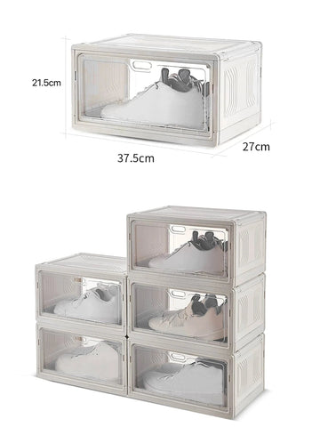 1pc Clear Plastic Shoe Storage Box