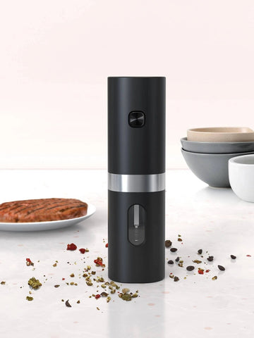 1pc Electric Salt & Pepper Mill With Work Light