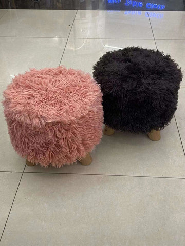 1pc Solid Color Random Plush Chair Seat Cover
