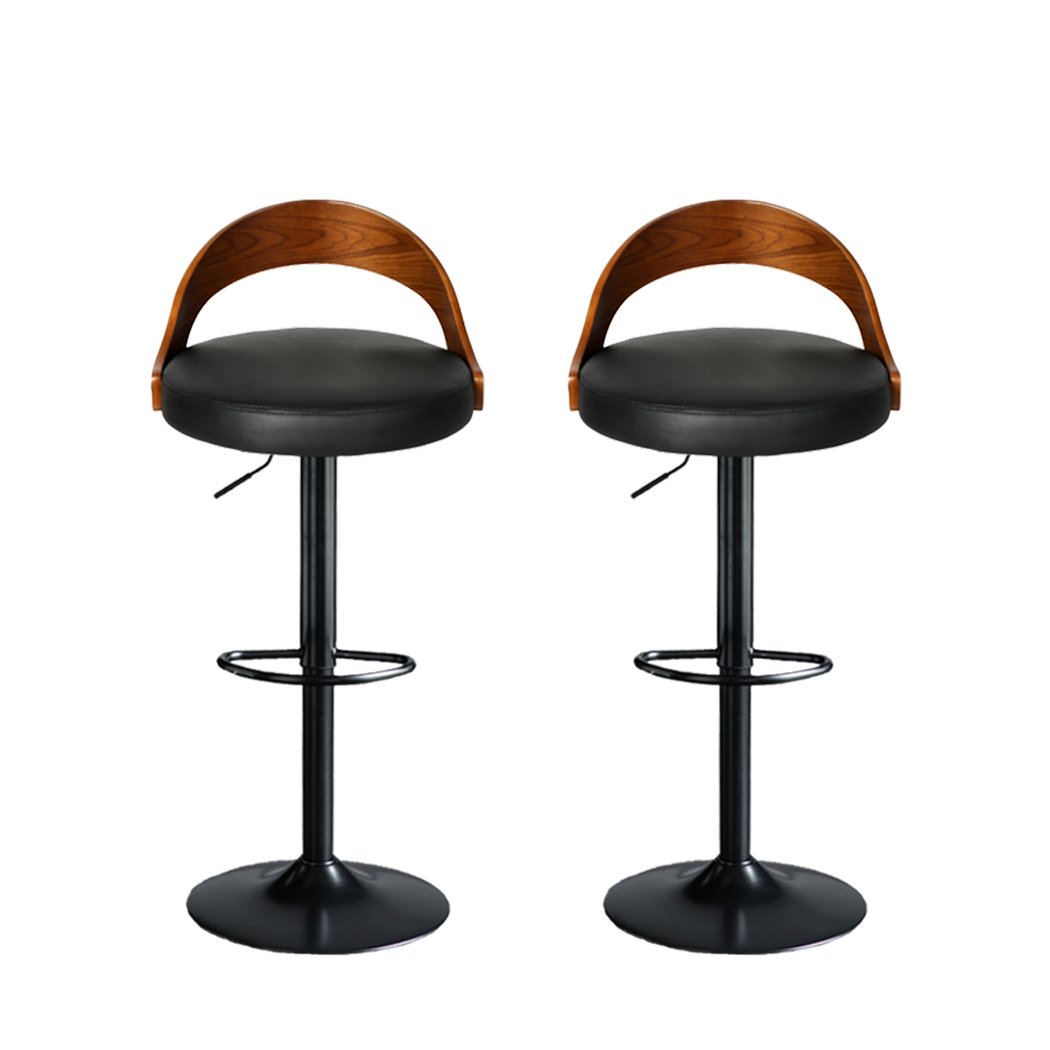Dining Room 1x Bar Stools Gas Lift Wooden Beech Stool Chair Swivel Barstools