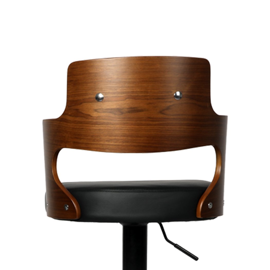 Dining Room 1x Bar Stools Kitchen Gas Lift Wooden Stool Chair Swivel Barstools