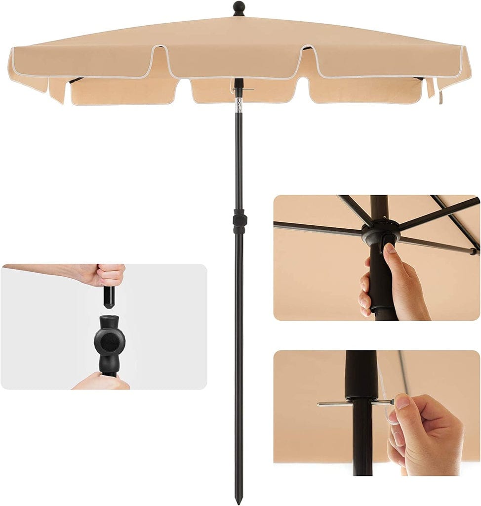 2.4m Rectangular Beach Umbrella