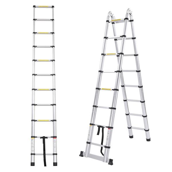 tools & accessories 2.5M+2.5M Telescopic Aluminium Multipurpose Ladder