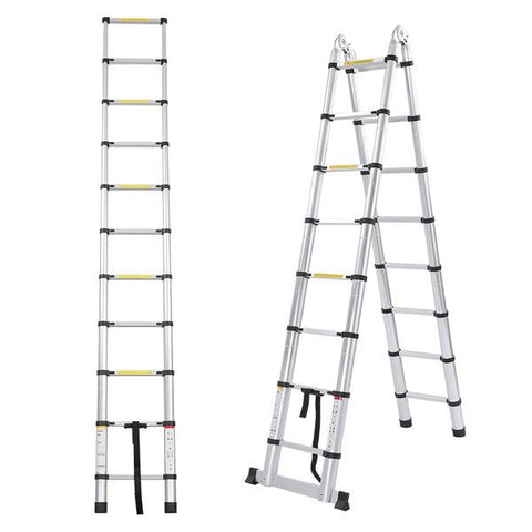 2.5M+2.5M Telescopic Aluminium Multipurpose Ladder