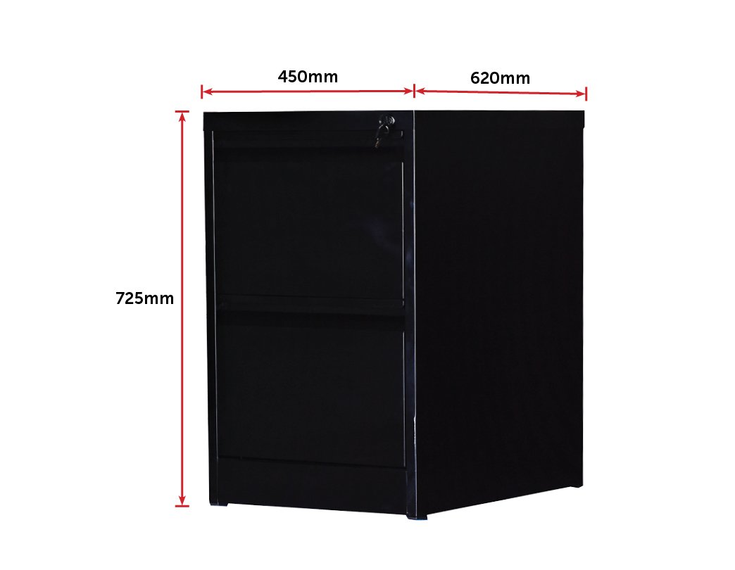 Office 2-Drawer Shelf Office Gym Filing Storage Locker Cabinet