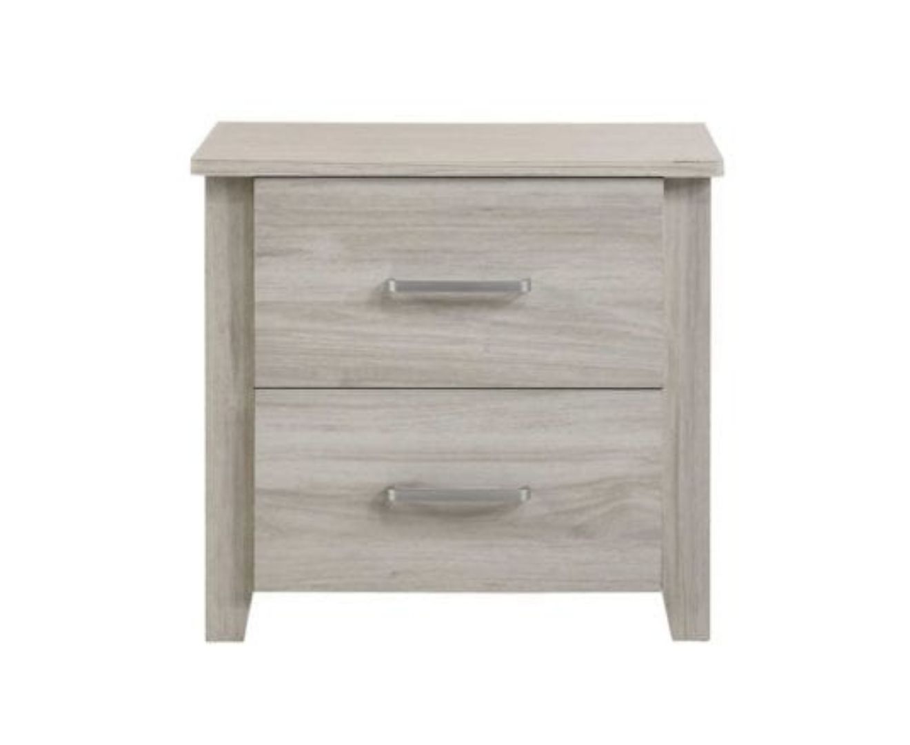 Bedroom 2 Drawers Bedside Table In White Oak
