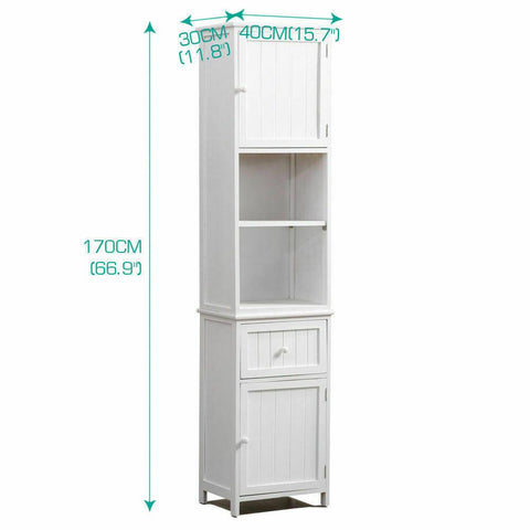 2 in 1 Bathroom Storage Cabinet Laundry Cupboard