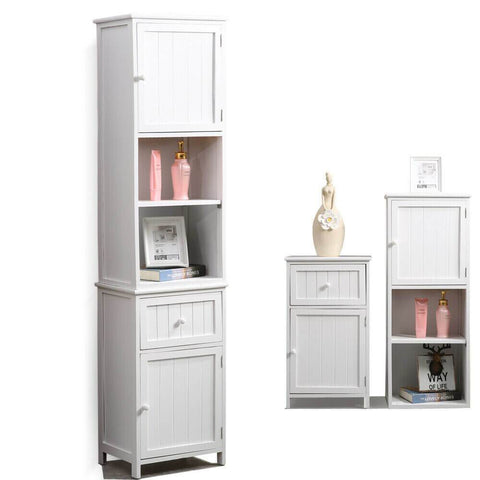 bathroom 2 in 1 Bathroom Storage Cabinet Laundry Cupboard