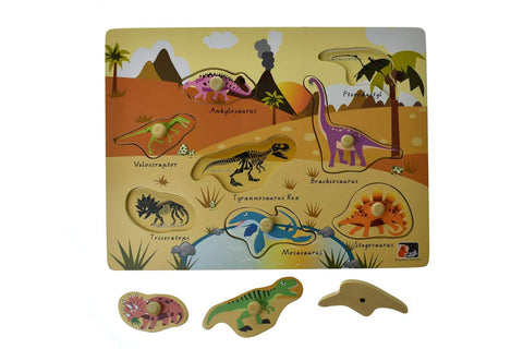 toys for above 3 years above 2 In 1 Dinosaur Peg Puzzle