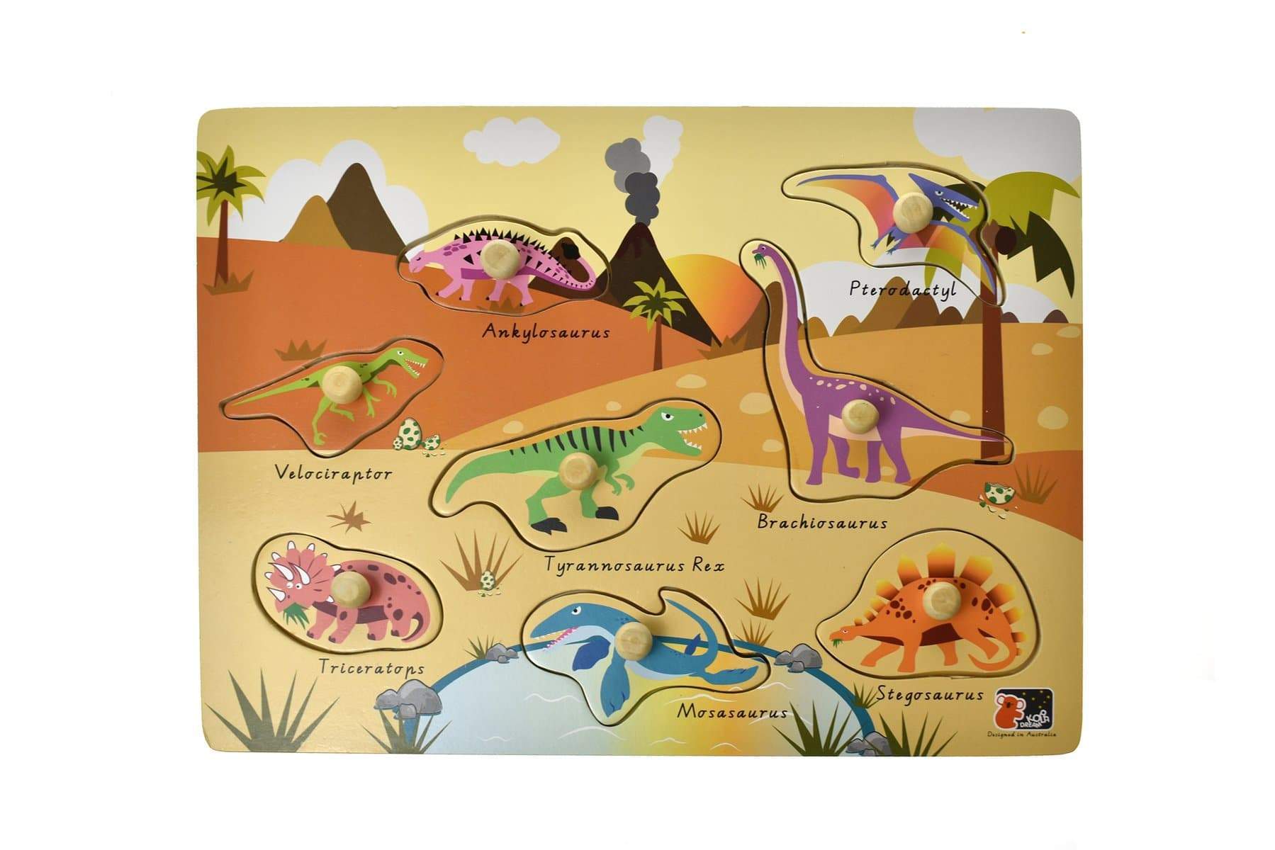 toys for above 3 years above 2 In 1 Dinosaur Peg Puzzle