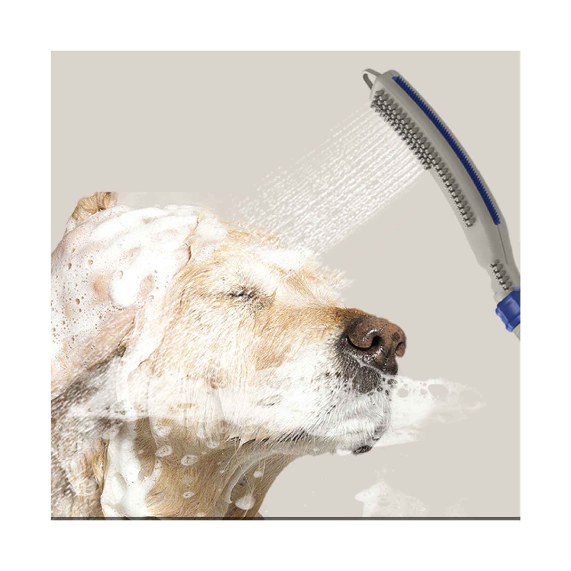 2-in-1 Pet Shower Attachment with Comb - Perfect for Dog & Cat Baths
