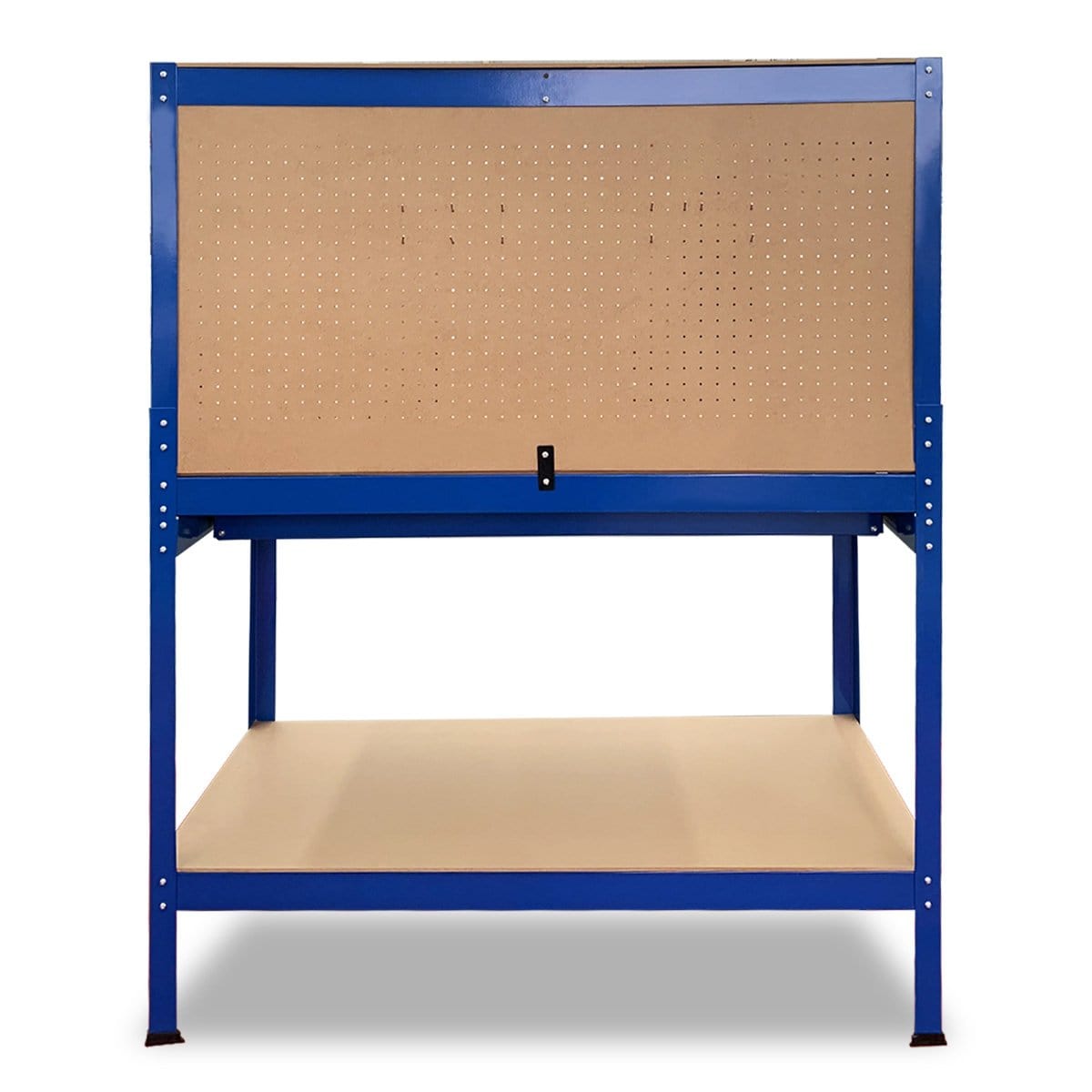 2-Layered Work Bench Garage Storage Table Tool Shop Shelf Blue