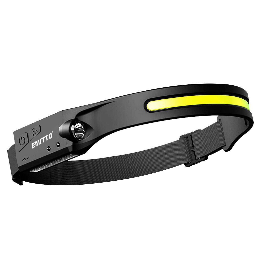 2 Pack LED Headlamp Torch USB Rechargeable Light