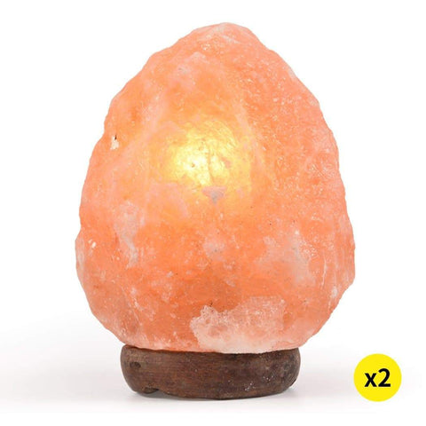 2 Pcs 3-5 Kg Salt Lamp Rock Crystal Natural Light