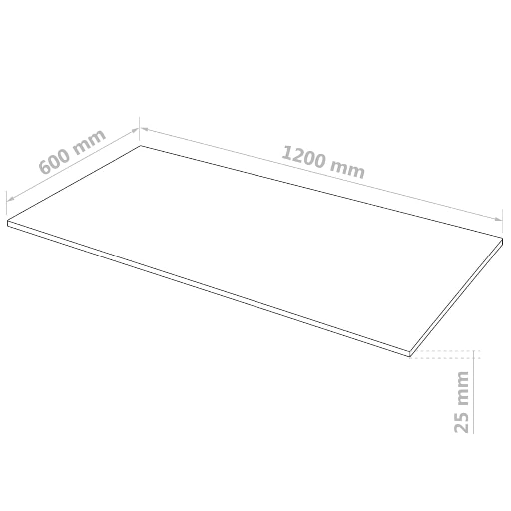 2 pcs MDF Sheets Rectangular 120x60 cm 25 mm