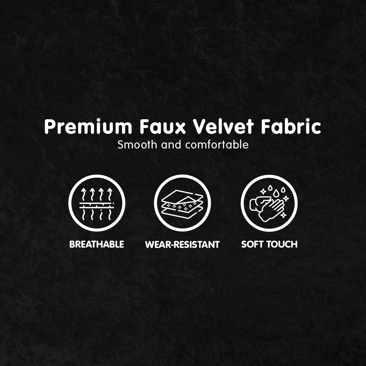 indoor furniture 2-Seater Adjustable Sofa Bed Lounge Velvet - Black