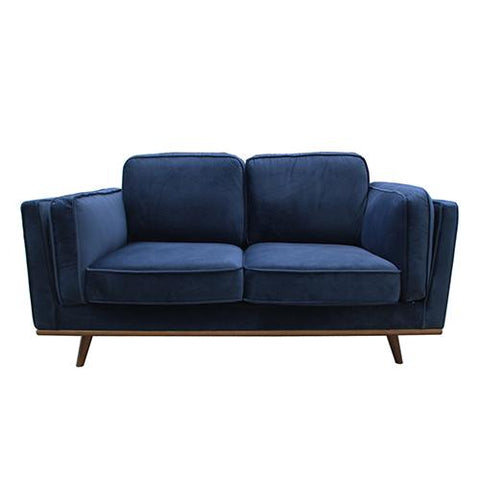Sofas 2 Seater Fabric Cushion Modern Sofa Blue Colour