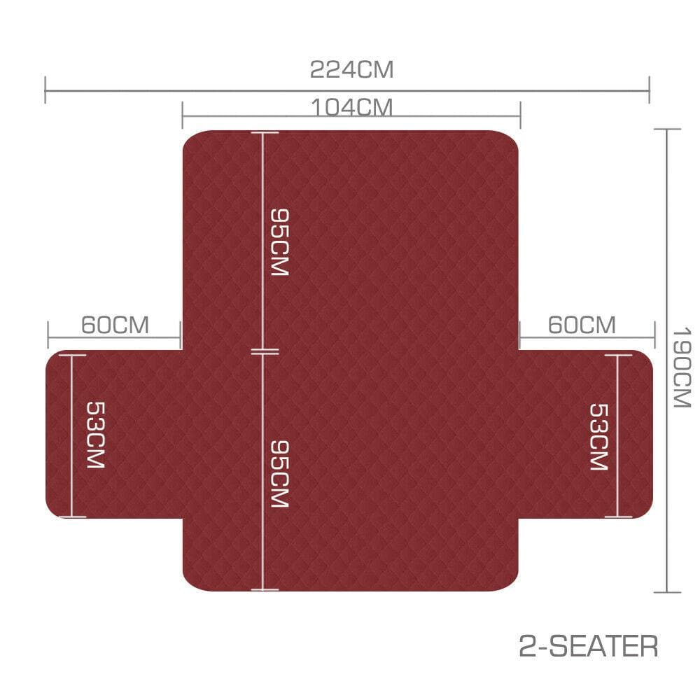 living room 2 Seater Sofa Covers Couch Slipcovers Wine