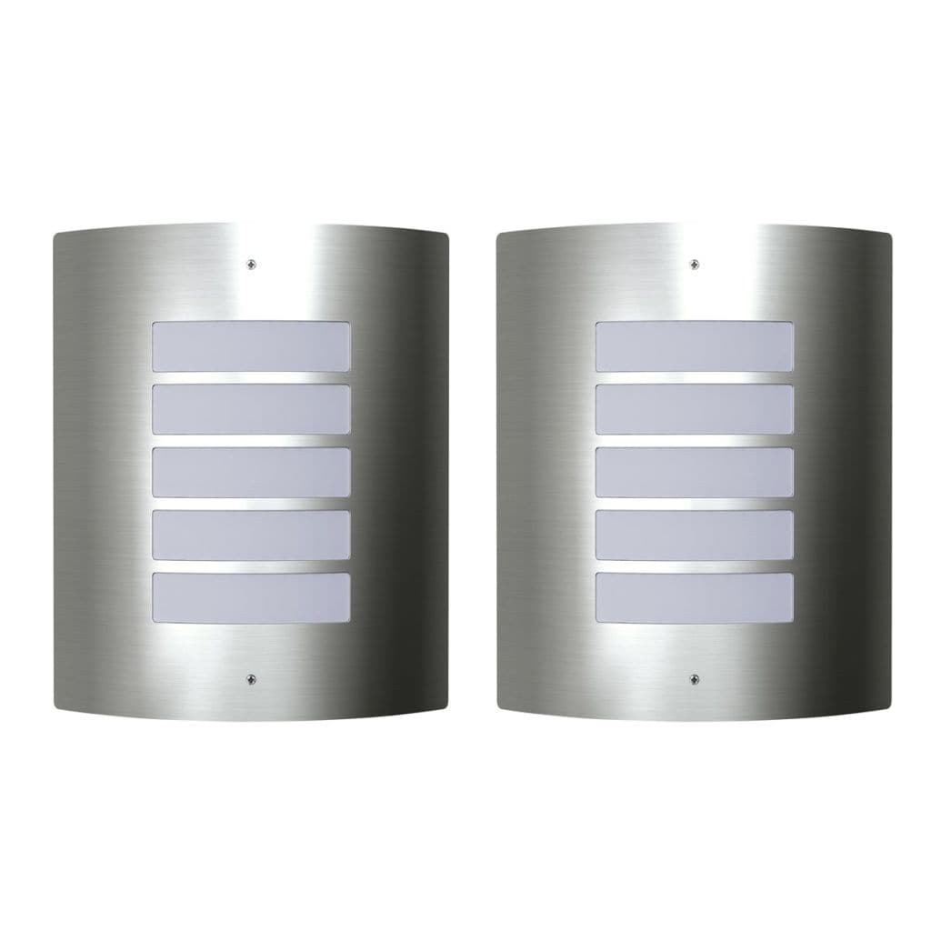 vidaxl20- 2 Stainless Steel Waterproof Wall Lights 60W