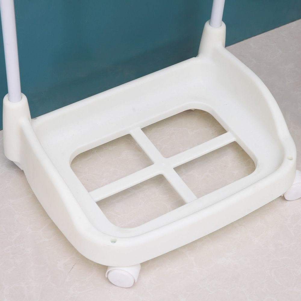 laundry supplies 2 Tier Bathroom Laundry Clothes Basket Mobile Rack