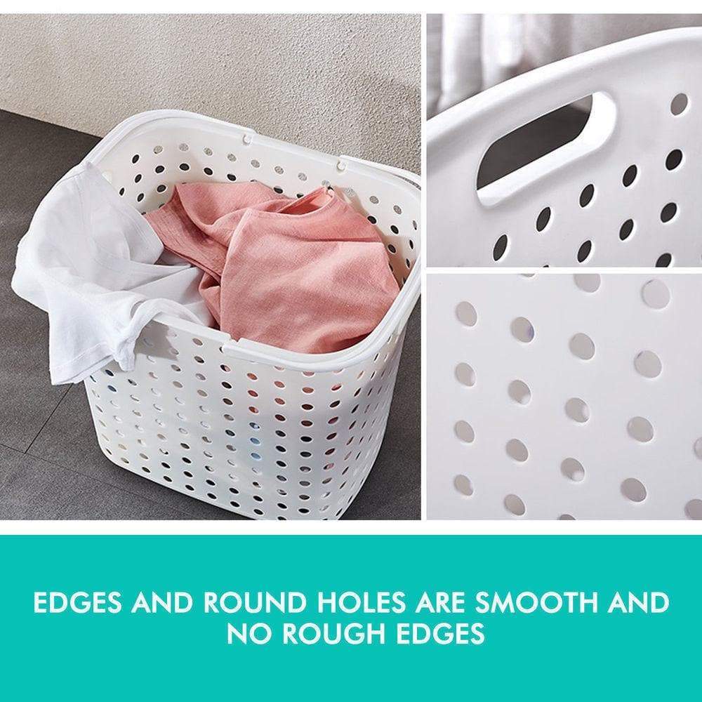laundry supplies 2 Tier Bathroom Laundry Clothes Basket Mobile Rack